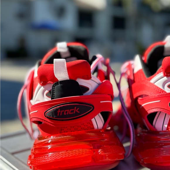 Red Balenciaga Track Runners - Picture 6 of 10